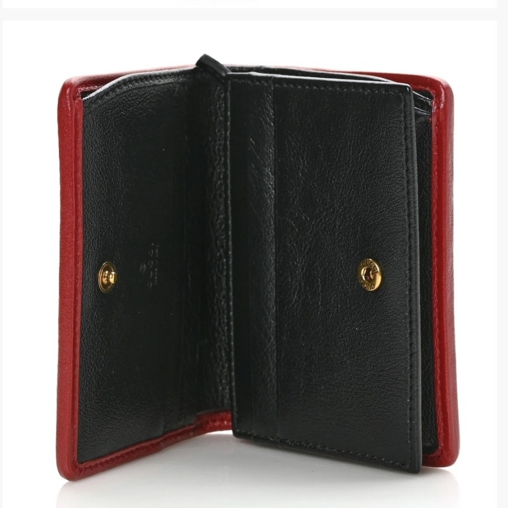 Gucci Quilted Black Wallet with Red Accents - Picture 3 of 16